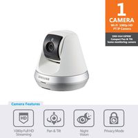 Samsung SNH-V6410PN SmartCam Pan/Tilt Full HD 1080p Wi-Fi IP Camera (White)