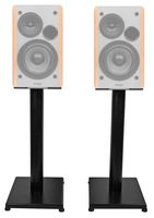 Black 21" Steel Bookshelf Speaker Stands for Edifier R1280T Bookshelf Speakers