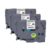 TZE-231 P-Touch Label Tape, Compatible with TZe231 Tape 12mm 0.47 Laminated White for PT-D600 PT-D200 PT-D210 PT-70 etc. (TZE231 3PK)