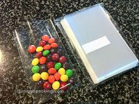 UNIQUEPACKING, 500 Pcs 3x5 (O) Clear Flat Cello / Cellophane Bags Good for Candies Cookie Treat