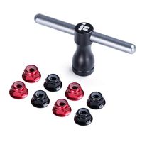 iFlight M5 4 CW 4 CCW Flanged Nylon Insert Screw Nuts with 1pcs M5 Motor Screw Nuts Propeller Adapter Quick Release Wrench Tool for FPV DIY Quadcopter Racing Motor