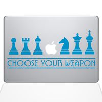 The Decal Guru Chess Weapons MacBook Decal Vinyl Sticker - 13" MacBook Air - Light Blue (1277-MAC-13A-LB)