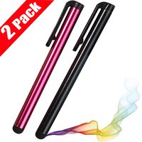 2 Pack Universal Capacitive Stylus Pen Portable Multicolor Touchscreen Stylus Pens Compatible with Apple iPhone 5 /5S/ 5C /6/7/11 Plus iPad Galaxy Tablet Smartphone PDA