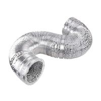 IKTCH 6 Inch 8 Feet Non-Insulated Aluminum Foil Vent, Ducting.