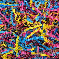 Crinkle Cut Paper Shred Filler (1 LB) for Gift Wrapping & Basket Filling - Fiesta Mix | MagicWater Supply