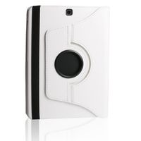 Jennyfly Galaxy Tab A 8.0 Case(SM-T385),360 Degree Rotating Soft PU Leather Protective Cover for Samsung Galaxy Tab A 8.0 2017(SM-T380/SM-T385) -White