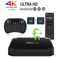Android 7.1 X96 Mini with Air Mouse Remote Amlogic S905W Quad Core 2GB 16GB with WiFi 2.4GHz HDMI Smart TV Box