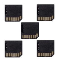 Cablecc 5pcs Micro SD TF to SD Card Kit Mini Adaptor Low Profile for Extra Storage MacBook Air/Pro/Retina Black