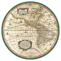 Paper Plates Dinner Size World Map 24 Count