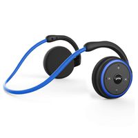 Small Bluetooth Headphones Behind The Head, Sports Wireless Headset with Built in Microphone and Crystal-Clear Sound, Fold-able and Carried in The Purse, and 12-Hour Battery Life, Blue