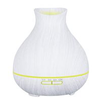 Aromatherapy Essential Oil Diffuser 550ml 12 Hours Wood Grain Aroma Diffuser with Timer Cool Mist Humidifier for Large Room, Home, Baby Bedroom, Waterless Auto Shut-off, 7 Colors Lights Changing