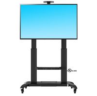 North Bayou Mobile TV Cart Heavy Duty TV Stand with Wheels for 60 to 100 inch LCD LED OLED Flat Panel Plasma TV up to 200lbs CF100