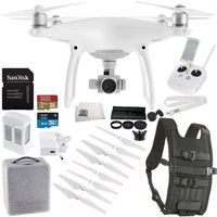 DJI Phantom 4 Quadcopter & Manufacturer Accessories, SanDisk Extreme 32GB microSDHC Memory Card, Backpack Strap Carry System for DJI Phantom Drones, 7PC Filter Kit (UV-CPL-ND2-400-Hood-Case), More