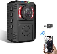 Police Body Camera for Law Enforcement with Night Vision HD 1080P Motion Detection Body Worn Camera Wearable Portable Body Camera with 128GB Memory Card Security Personal Camera with Phone App
