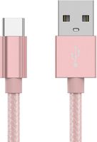 USB Type C Cable, Linwood [6FT] USB C to USB 2.0 Nylon Braided Charging &Data Sync Cable Compatible Samsung Galaxy S9,Note 8,S8 Plus, Nexus 5X/6P, Nokia 8, LG V30 G6, Moto Z2, HTC U11 (6ft Rosegold)
