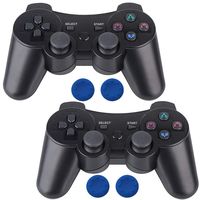 PS3 Controller Wireless 2 Pcs Double Shock Gamepad for Playstation 3, Six-axis wireless PS3 Controller with Charging Cable by Bowei