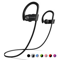 Bluetooth Headphones, Letsfit Wireless Headphones, IPX7 Waterproof Sports Earphones for Gym Running, HD Stereo Headset w/Mic, 8 Hours Battery Noise Cancelling Bluetooth Earbuds (BlackGrey)