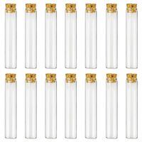 Glass Test Tubes - 30pcs 25ml Clear Flat Test Tubes with Cork Stoppers, 20×100mm by DEPEPE