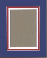 11x14 Patriotic Triple Picture Mat, Bevel Cut for 8x10 Picture or Photo