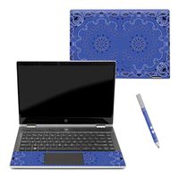 MightySkins Skin Compatible with HP Pavilion x360 14" (2018) - Blue Bandana | Protective, Durable, and Unique Vinyl Decal wrap Cover | Easy to Apply, Remove, and Change Styles | Made in The USA
