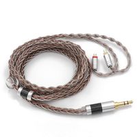 TRIPOWIN C8 8-Core Silver Copper Foil Braided Earphone Replacement Upgrade Cable, Tinsel Silver Copper Wire for BL03 KZ ZS10 PRO AS10 ZS10 ZS6 ES4 ZST ZSR TRN V80(3.5mm, 2 pin 0.78mm Connector)