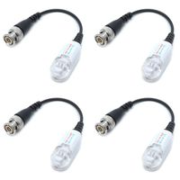 Sscon 4pcs BNC Passive Video Balun via CAT5/5E/6 Compatible HD CVI TVI AHD Signal for 720P 1080P CCTV Security Camera System