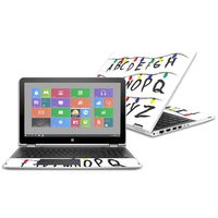 MightySkins Skin Compatible With HP Pavilion x360 15.6" (2016) - Stranger Alphabet | Protective, Durable, and Unique Vinyl Decal wrap cover | Easy To Apply, Remove | Made in the USA