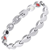 Womens Best Magnetic Therapy Negative Ion Bracelet All Sizes Tourmaline Germanium Ion Magnetic Wristband Health Energy Balance Bracelet +Gift Box -SL4 (9 in / 23 cm)