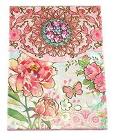 Punch Studio Notepad Lemonade Peonies Purse Sketchpad with Rose Brooch