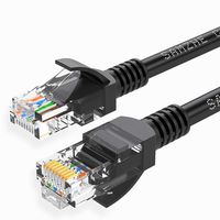 SAMZHE Ethernet Cable, 1.5ft Heavy-Duty CAT.6 RJ45 UTP LAN Cable High Speed Gigabit Network Patch Cord (Black)