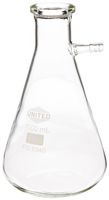 United Scientific FG5340-1000 Borosilicate Glass Heavy Wall Filtering Flask, Bolt Neck with Tubulation, 1000ml Capacity