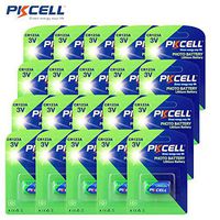 20 pcs Pkcell 3v Lithium CR123A DL123A CR17345 3V Photo Lithium Batteries