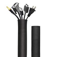 Cuttable Cable Management Sleeve,DIY Adjustable Cable Sleeve Wrap Cover Organizer, Perfect Protector for TV PC Office and Home