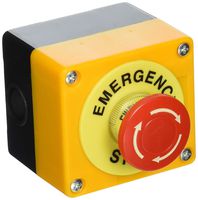 HLin AC660V 10A Plastic Shell Red Sign Emergency Stop Mushroom Push Button Switch