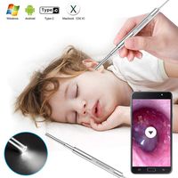 Digital Otoscope, Scopearound 2019 New Upgrade 3.9mm Diameter Visual Ultra-Slim HD Ear Scope Camera Ear Cleaner with Ear Wax Removal Tool and 6 Adjustable LED Lights for Android, Window and Mac