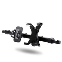 2 in 1 360 Degree Rotation Premium Center Car Seat Headrest Mount with Universal Tablet + Smartphone Cradle Holder for iPad Pro 9.7" ipad Air iPad Mini (Fits All Under 10 inch Screens)