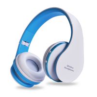 2017 New AIYIBEN Bluetooth Wireless Over-Ear Stereo Headphones Wireless/Wired Headsets with Microphone for Music Streaming for iPhone 7 Plus 7 Samsung Galaxy, Smart Phones Bluetooth Devices(Blue)