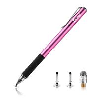 Capacitive Stylus Pens-Dinines[2 in 1 Precision Series] Universal Disc Stylus Touch Screen Pens for All Touch Screens Cell Phones, Tablets, Laptops (One Piece, Rose)