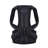 Gmgod❤️❤️Back Posture Magnetic Shoulder Corrector Support Brace Belt Therapy Men Women (Black, L)
