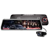 FOOKOO Mirror Dash Cam Full 1080P Touch Screen Video Streaming with Reverse Assistance，IPS high Brightness Digital Screen Backup Camera Recording G-Sensor Parking Monitor with Night Vision