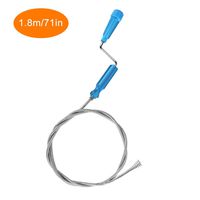 Huishang Drain Snake Cleaner Drain Auger,1.8m/5.9ft Flexible Metal Spring Sink Dredge Auger Plumbing Snake Clog Remover for Bathroom Tub, Toilet, Sink and Kitchen