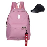 Bosunshine BTS Love Yourself V Suga Jin Jimin Jung Kook Casual Backpack Daypack Laptop Bag College Bag Book Bag School Bag With Hat Black1