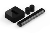 Sonos Playbar - The Mountable Sound Bar for TV, Movies, Music, and More - Black + Wireless Subwoofer + Voice Controlled Smart Speaker + Sonos One SL