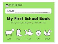 Learning Without Tears - My First School Book Student Workbook, Current Edition - Get Set for School Series - Pre-K Writing Book - Social-Emotional, Pre-Writing Skills - for School or Home Use