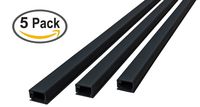 Electriduct Medium Latching Cable Raceway (500 Series) - 5 Feet - Black | 5 Sticks (25 Feet Total)
