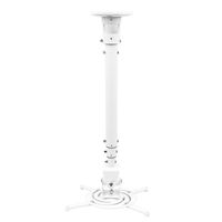 DYNAVISTA Full Motion Universal Ceiling Projector Mount Bracket with Adjustable Height and Extendable Arms Rotating Swivel Mount for Home and Office Projector (White)