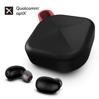 Mezone B6 Wireless Earphones aptX Bluetooth Headphones in-Ear Wireless Earbuds with aptX AAC Qualify Deep Bass Stereo Sound IPX7 Waterproof up to 80Hrs Playtime Headset with Wirelss Charger,Black