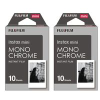Fujifilm Instax Monochrome Film Pack Instant Print Mini Cameras 2 Pack 20 Sheets