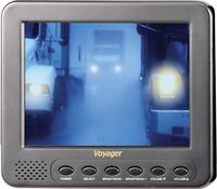 Voyager AOM562A Observation 5.6" Rear View LCD Monitor with 2 Camera Inputs, Aspect Ratio 4:3, Resolution 960 x 234, Brightness 500 cd/m2, Contrast Ratio 250:1, Built-in Speaker, Front Controls
