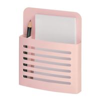 iDesign 85074 Forma Magnetic Memo Center, Modern Pen and Pencil Holder, Writing Utensil Storage Organizer for Kitchen, Locker, Home, or Office, Set of 1, Blush Pink